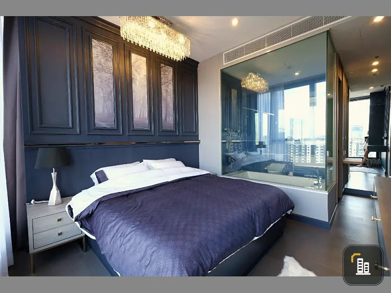 Condo for sale, The Esse at Singha Complex, simple decorated room, looks expensive, 31st floor, north direction.
