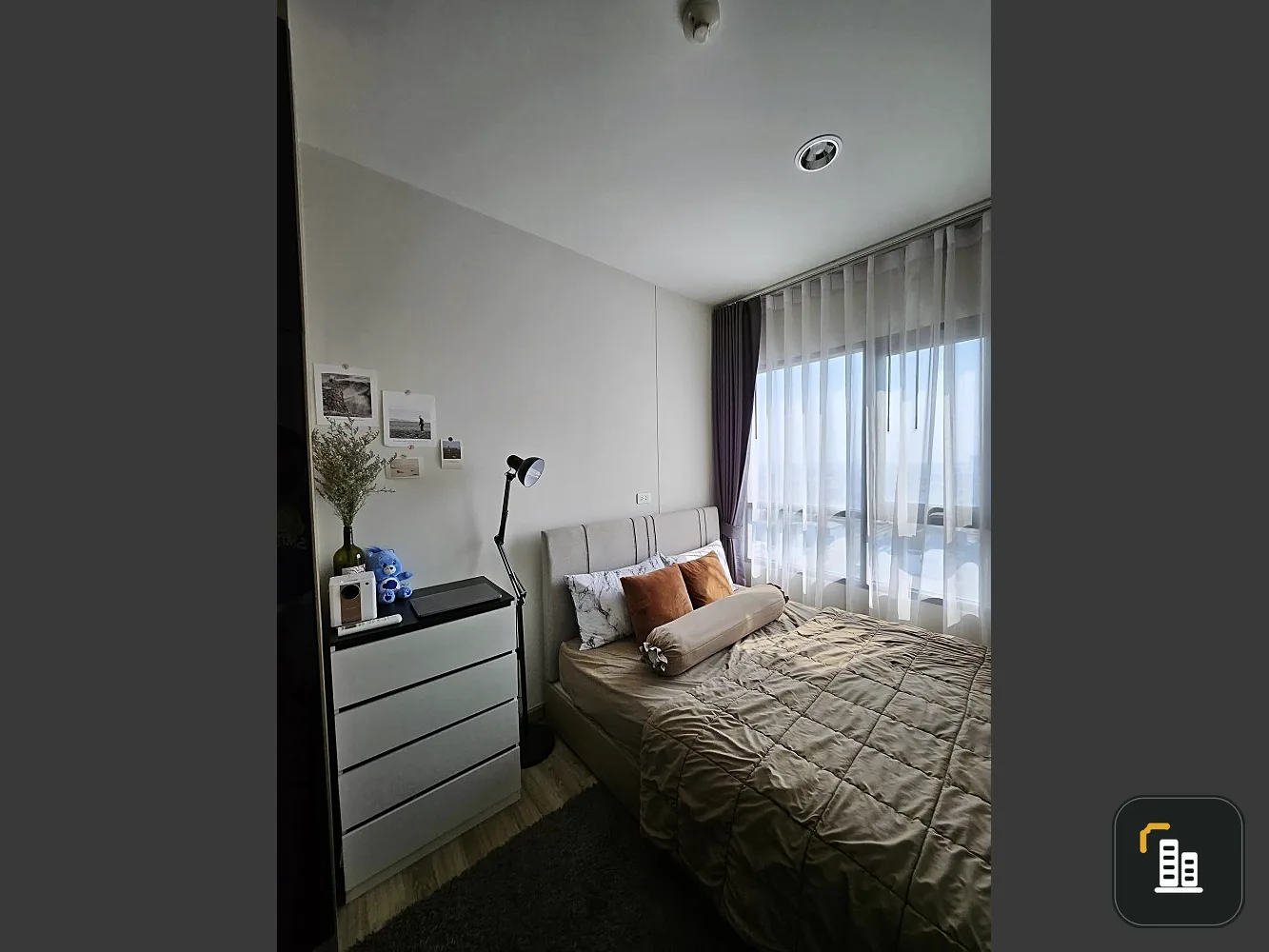 Condo for sale, Niche Mono Sukhumvit-Bearing, partitioned room, three-headed elephant view, great location, reserve first, stay first.