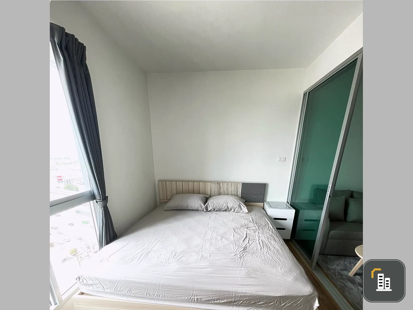 Condo for rent, A Space, Rattanathibet, partitioned room, comfortable sofa, very livable, just come and move in.