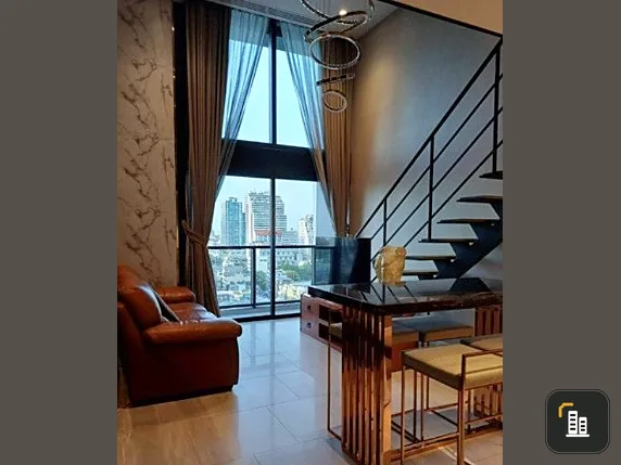 For rent: The Loft Silom, fully decorated, beautiful, fully furnished, very livable. If interested, hurry and reserve now. Don't miss it.