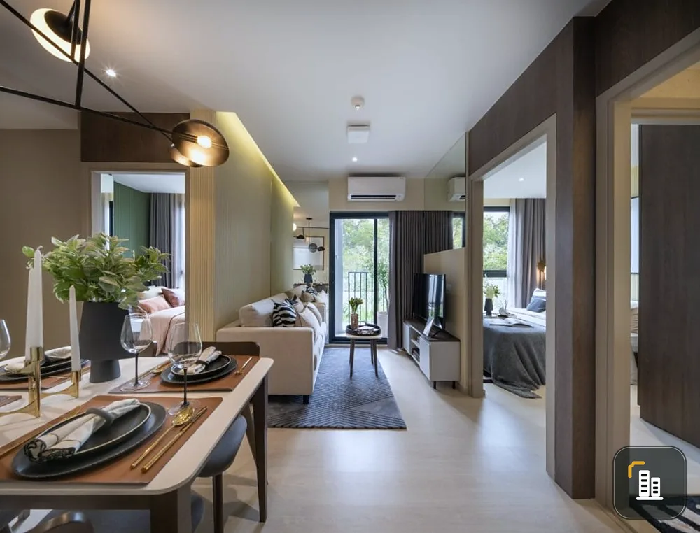 Selling down payment New Cross Khu Khot Station, 1 bedroom, garden view, not hot room, don't just look, hurry and reserve quickly.