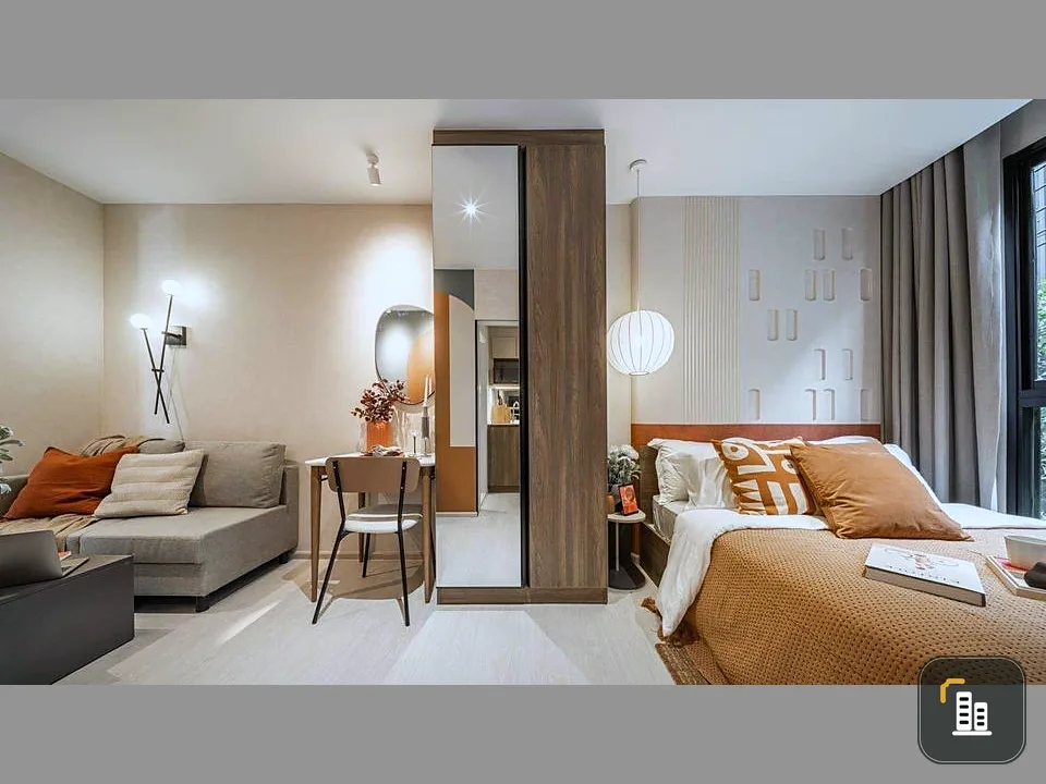 Selling down payment New Core Khu Khot Station, Studio room, garden view, no sun exposure. Good Feng Shui to receive wealth Sai Mu must reserve now.