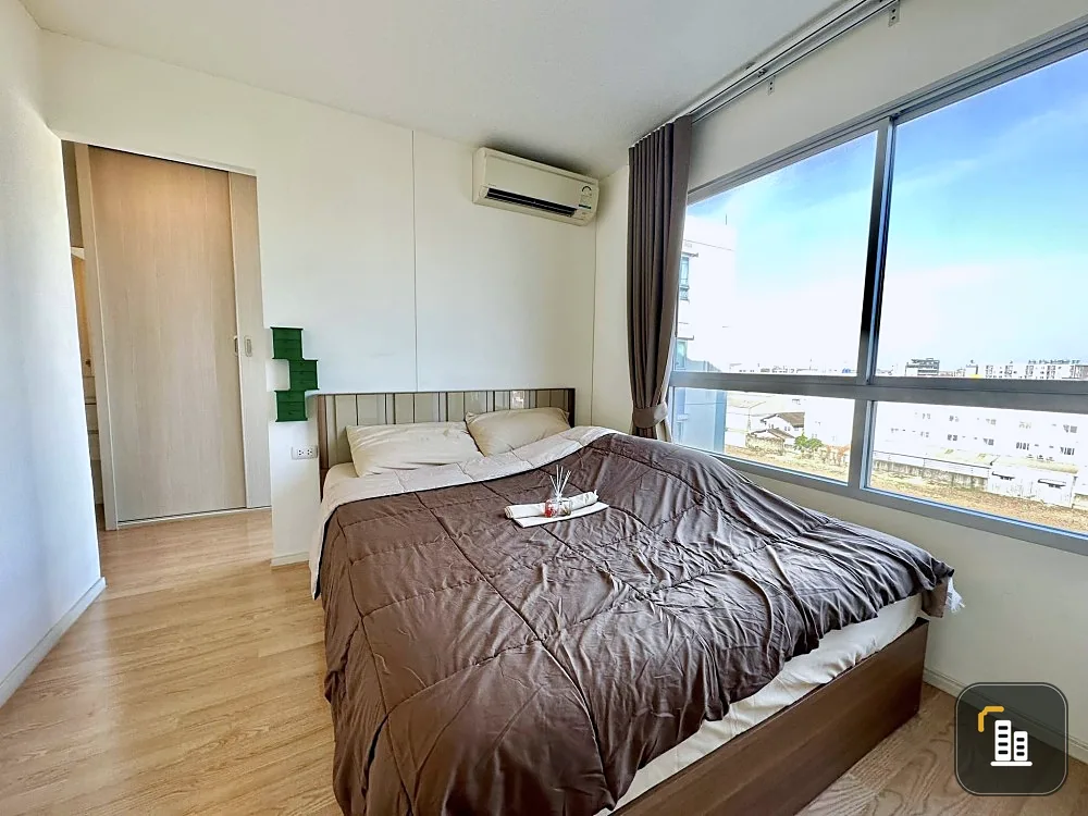 For rent: Lumpini Ville On Nut - Lat Krabang, 2 bedrooms, 7th floor, unblocked view, beautiful room, very livable. Book now.