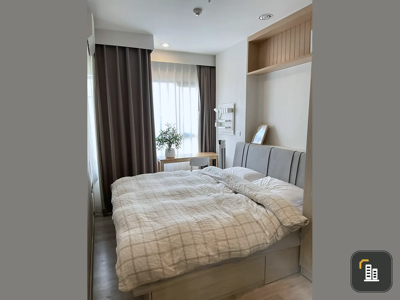 Condo for rent, Niche Mono Mega Space Bangna, auspicious room number, swimming pool view. Decorated in a minimalist style, don't miss it.