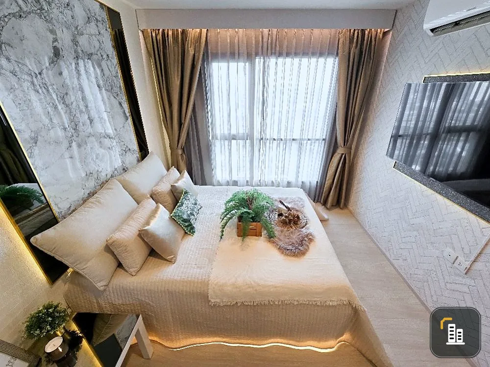 Condo for rent, Life Sukhumvit 48, south room, Khlong Phra Khanong view. Fully furnished Ready to move in