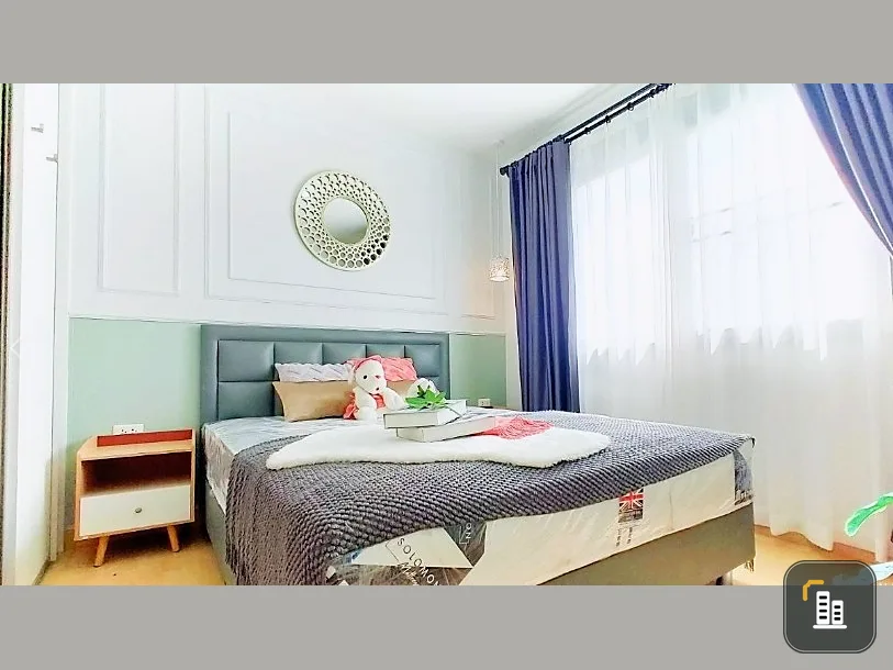 For sale, Smart Condo Rama 2, room decorated in minimalist style, complete with furniture and electrical appliances, ready to move in, hurry up.