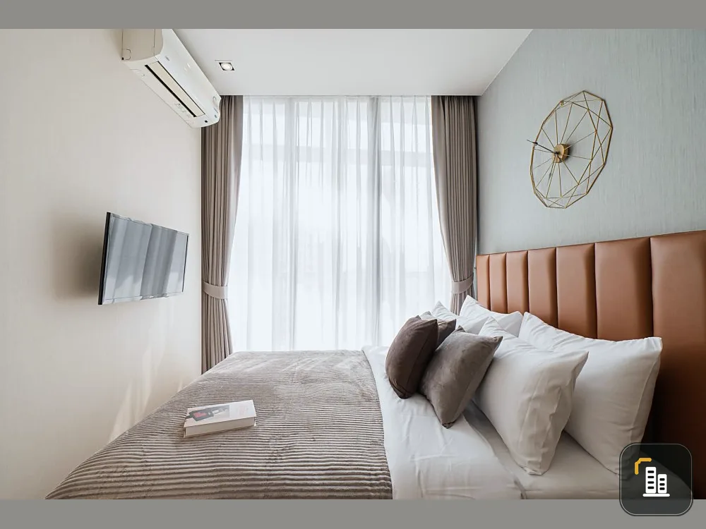 For sale: Park 24 Origin Phrom Phong, minimalist decorated room, minimalist style, cool furniture. Don't be afraid to just look and reserve.