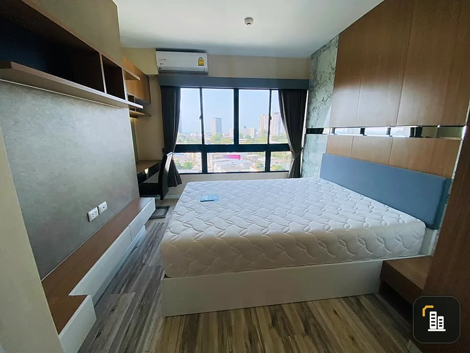 For sale, for rent, Plus Condominium, Sriracha, 1 bedroom, 1 bathroom, fully furnished + electrical appliances, sea view, book now.