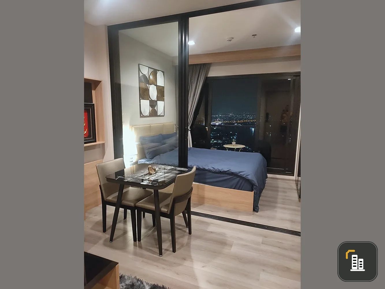 Condo for sale, Politan Rive, room on high floor, high view, decorated, ready to move in. Just drag your bag.