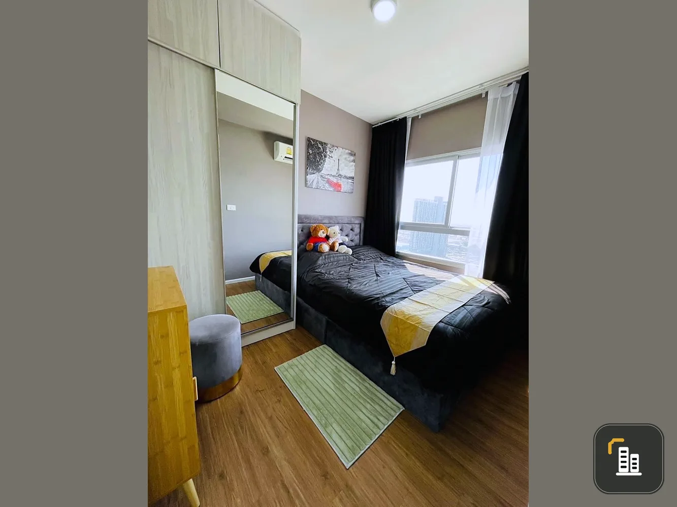 For rent: Notting Hill Sukhumvit-Phraeksa, high floor, simply decorated, looks good and stylish, great price, don't miss it.