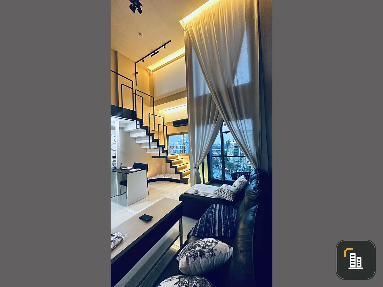 Condo for sale, Laguna Beach Resort 2 (Jomtien), duplex room, city view, decorated with built-in loft style, don't miss it.