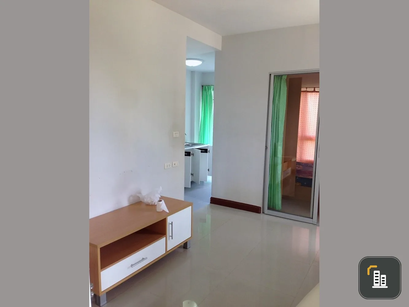 For sale, for rent, The Cache Rama 3 - Samrong (Pu Chao Saming Phrai), 3rd floor, corner room, fully decorated, book now.
