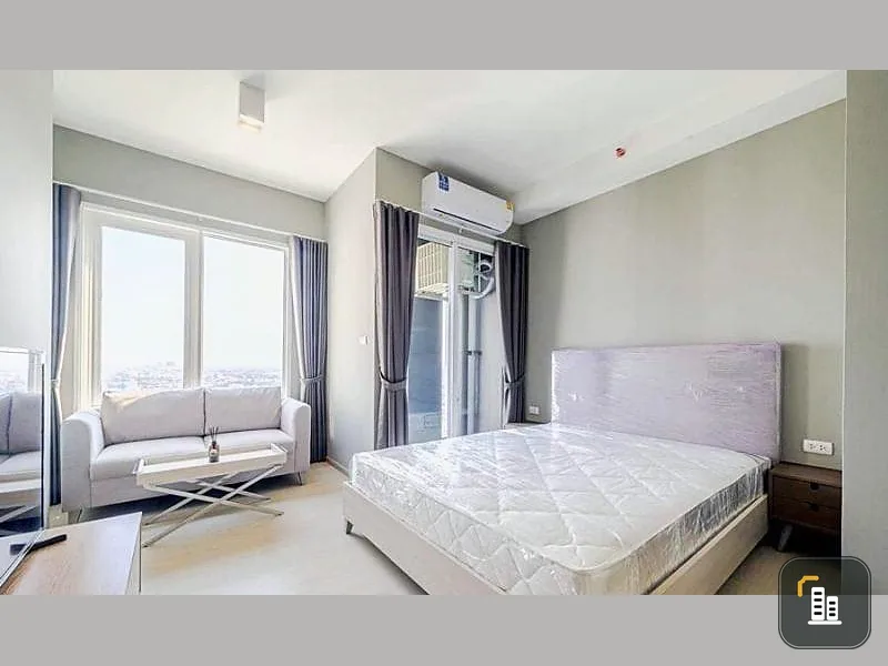 Condo for sale, Chapter One Eco Ratchada-Huai Khwang, studio room, high floor, city view, if you don't reserve, you will miss out.