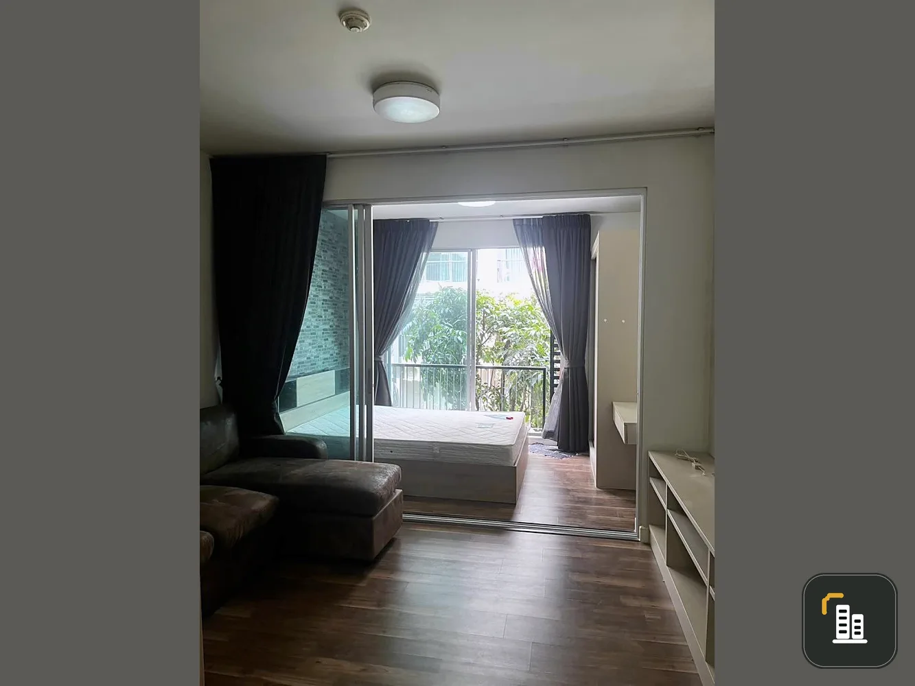 Condo for sale, A Space, Sukhumvit 77, pool view, open air, good ventilation, fully furnished, ready to move in.