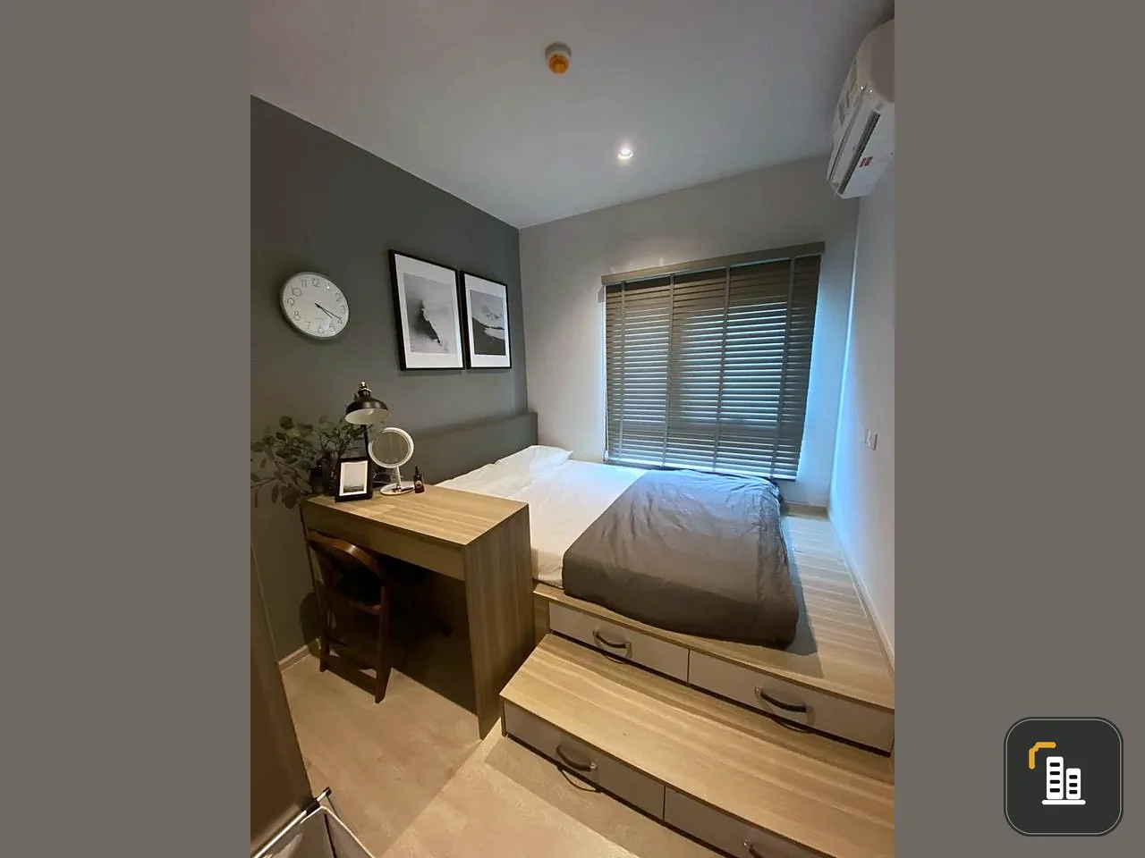 For sale, rent Altitude Unicorn Sathon-Thapra, modern style decorated room, comfortable to the eyes, all furniture is of good quality, reserve now.