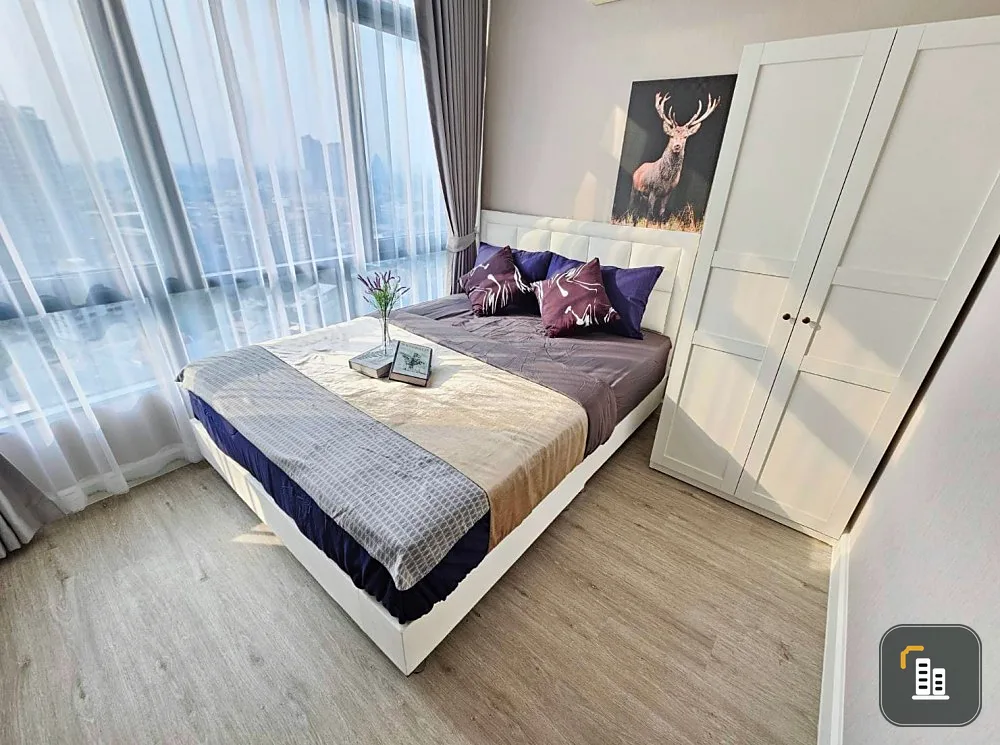 Condo for rent, Metro Sky Prachachuen, corner room with privacy. Dressed and ready to move in Not booking is a big mistake.