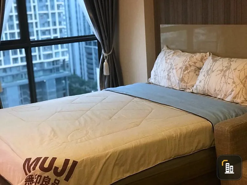 Rhythm Asoke for rent, 2 studio rooms, live life, sleep, look at the beautiful view, plus a good price, can't be reserved anymore.
