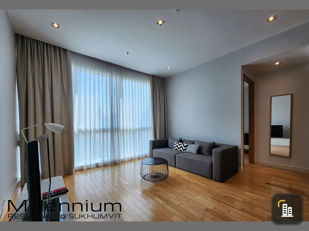 Condo for sale, rent, Millennium Residence at Sukhumvit 16, beautiful room, complete with furniture and electrical appliances.