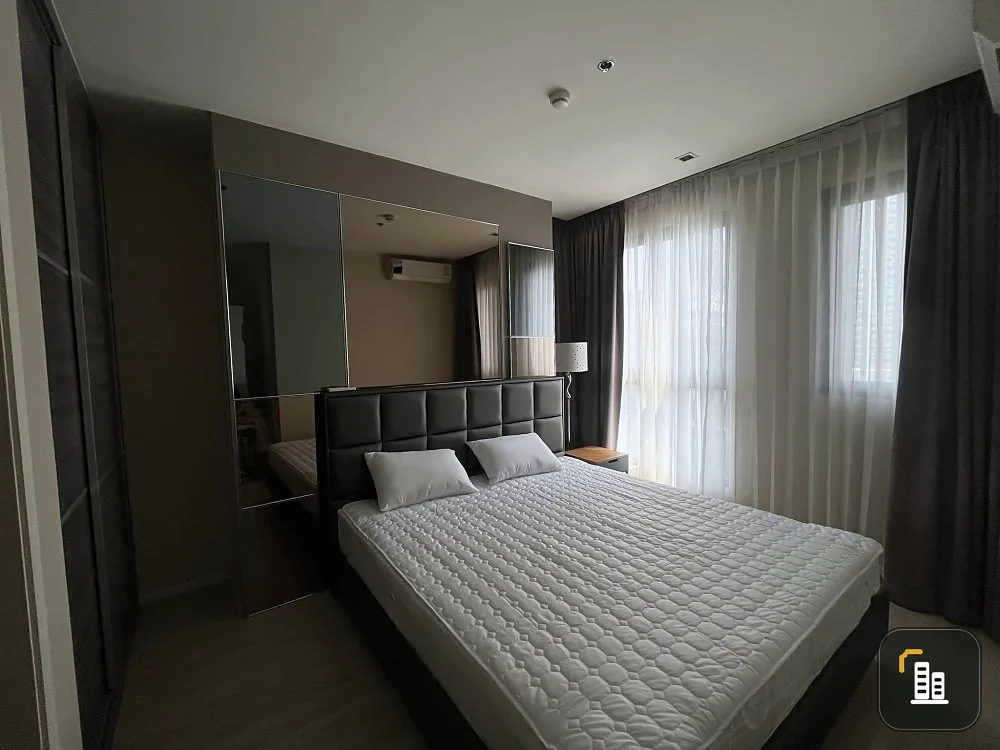 For rent: Quinn Ratchada 17, 9th floor, 2 bedrooms, fully furnished, just carry your bags and move in immediately. Book now, don't wait.