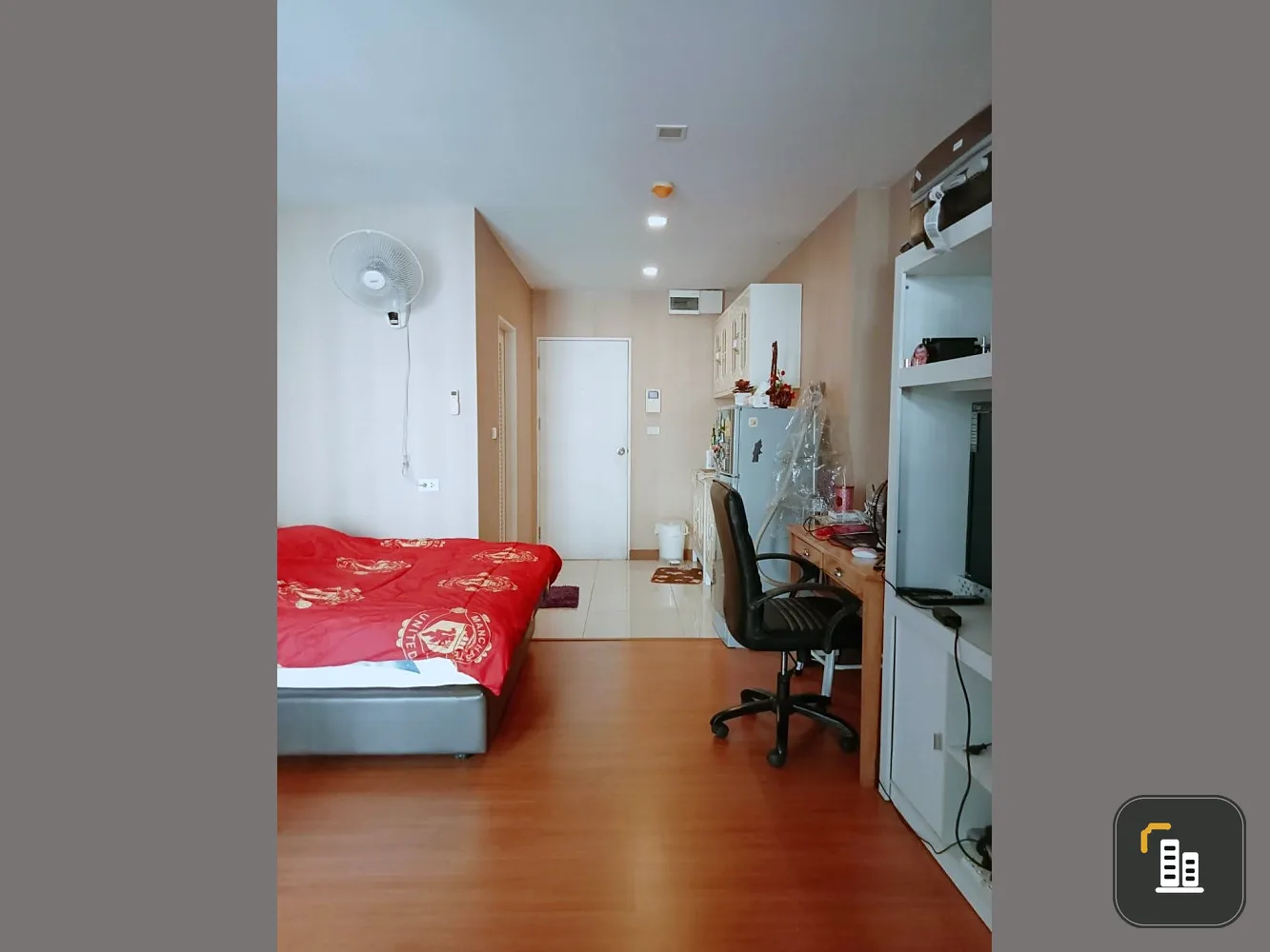 For sale: Airlink Residence Romklao, complete amenities, STUDIO room, ready to move in urgently.