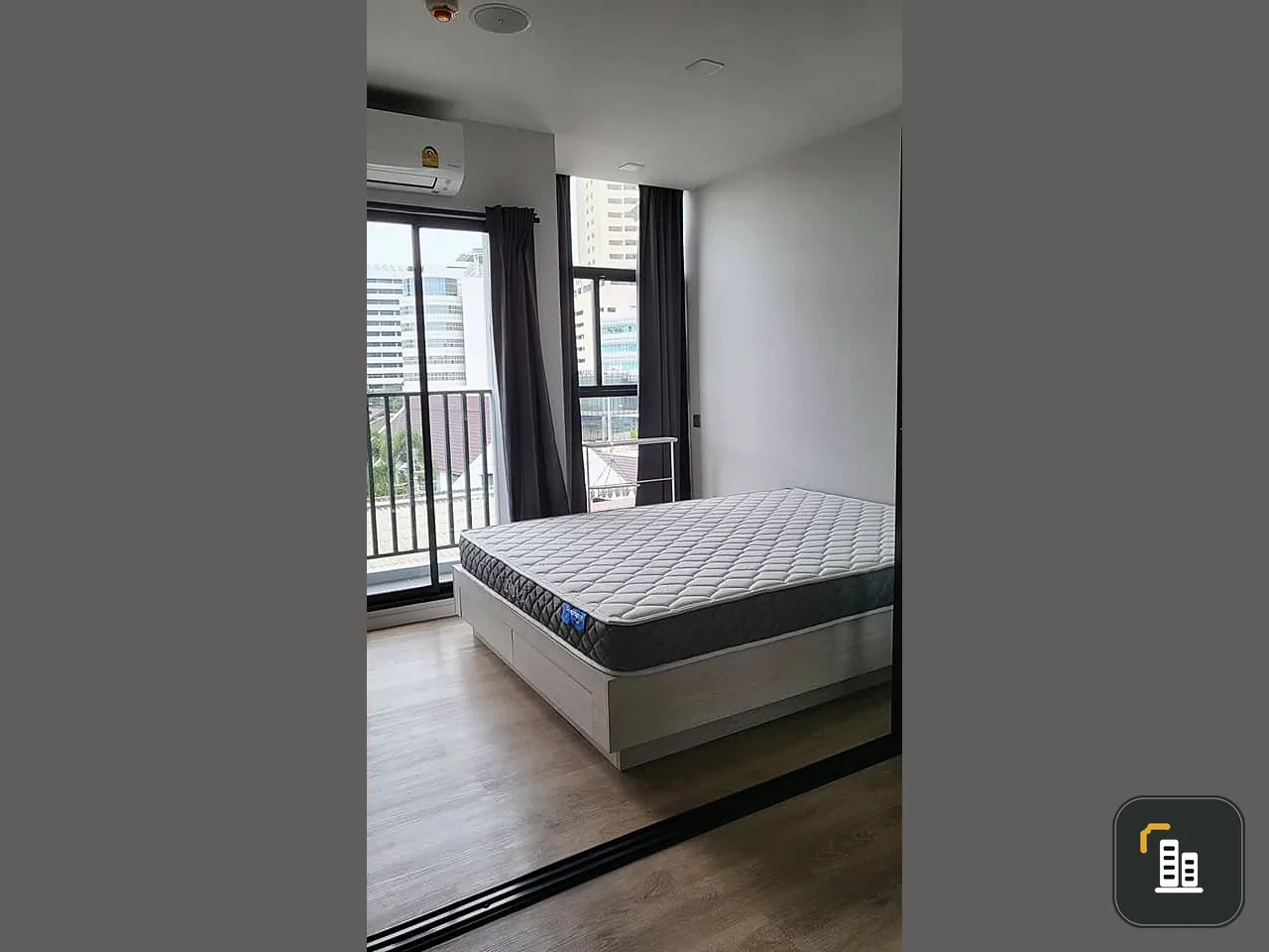 Condo for rent, Ivory Ratchada 32, partitioned room, balcony facing west. Fully furnished, reserve now.