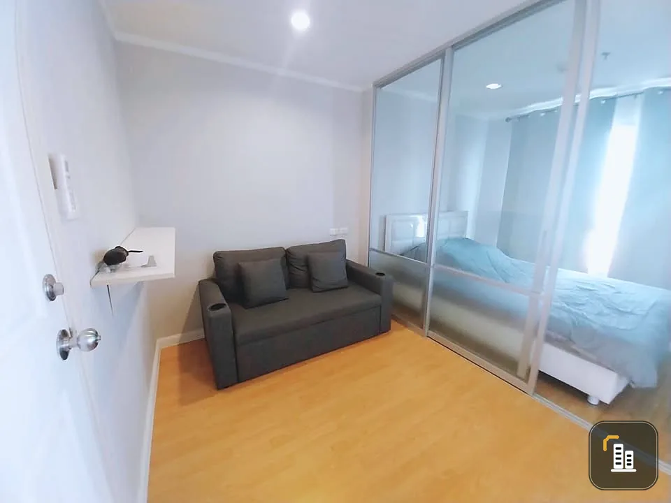 Condo for rent or sale, Lumpini Ville Chaengwattana-Pak Kret, partitioned room, high floor, fully furnished, don't wait.