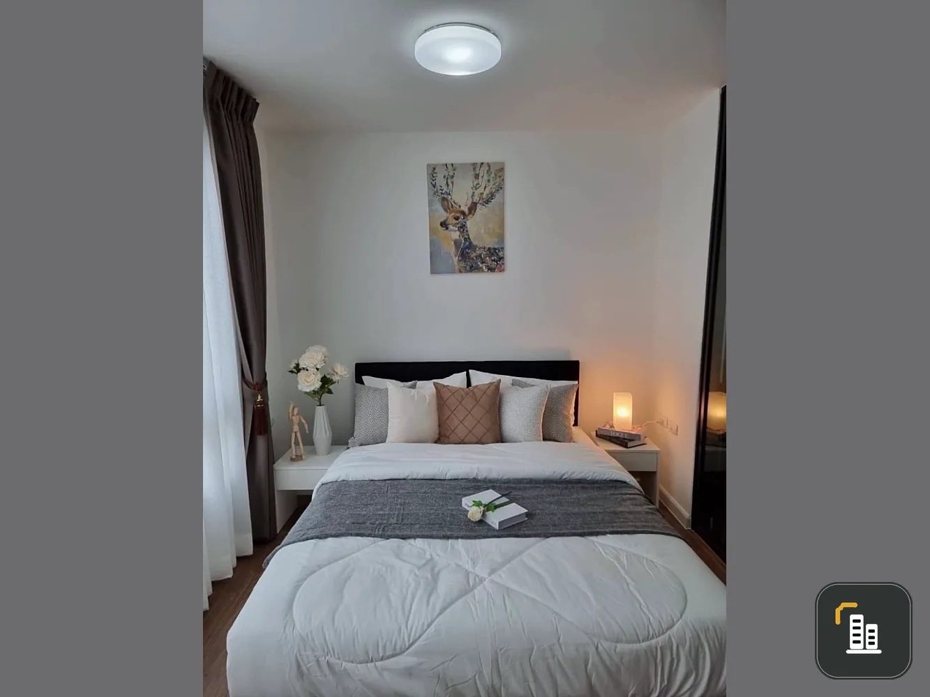 For rent, I Condo Salaya, Phase 2, 3rd floor, fully decorated room, very beautiful, interested in moving in now.