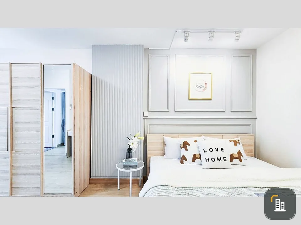 For sale Supalai City Resort Ratchada-Huai Khwang. The room is ready to move in. Decorate in a minimalist style. Minimalist. Don't just look at it.
