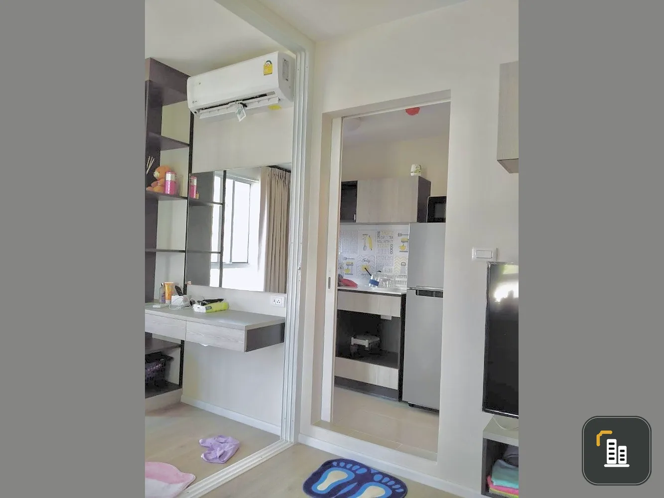 For sale: D Condo Campus Dome Rangsit Phase 3, beautiful view, full-furnished, spacious room, fully furnished. Interested in owning it? Hurry and rese