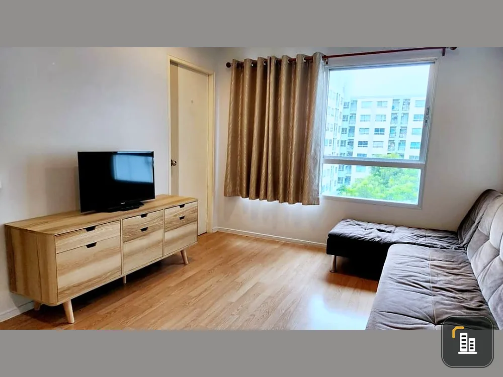 For sale, for rent, Lumpini Ville On Nut 46, corner room, privacy, 5th floor, garden view, good price, book now.