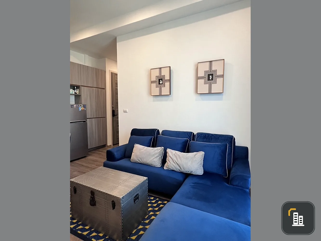 Condo for sale, Knightsbridge Collage Ramkhamhaeng, well decorated with built-ins, high floor, next to MRT Hua Mak, reserve now.