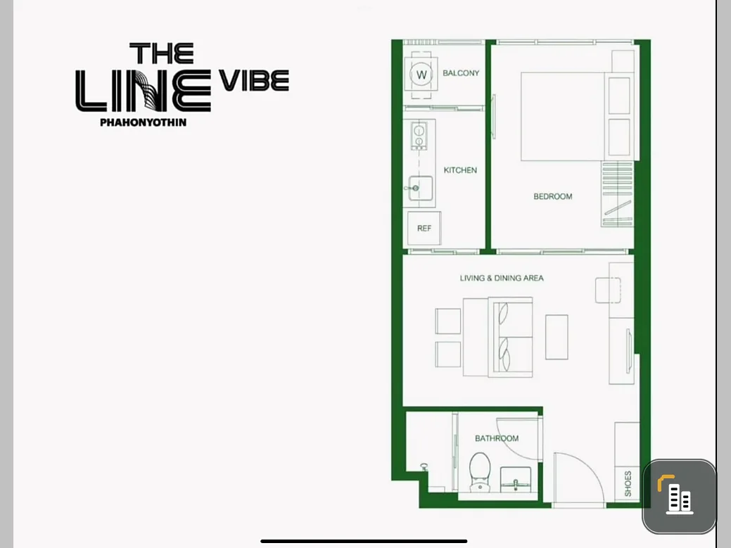 Selling down payment on The Line Vibe, 19th floor, south side, city view, good project, nice to live in. If interested in being an owner, hurry and re