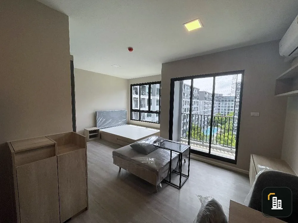 For rent, D Condo Hideaway Rangsit, Phase 4, 6th floor, nice room, comes with complete decorations. Book now, urgent.