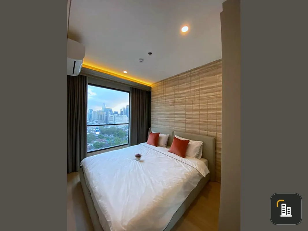 For Rent Lumpini Suite Phetchaburi-Makkasan, wide balcony, beautiful decoration, 20th floor, wide balcony, beautiful decoration, hurry up