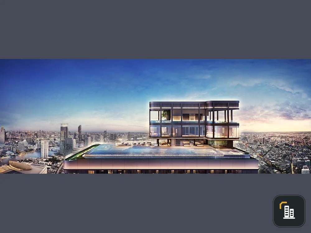 Selling down payment Rhythm Charoen Nakhon Iconic, 1-bed room, 16th floor, high view, not too expensive, I'd say don't miss it.