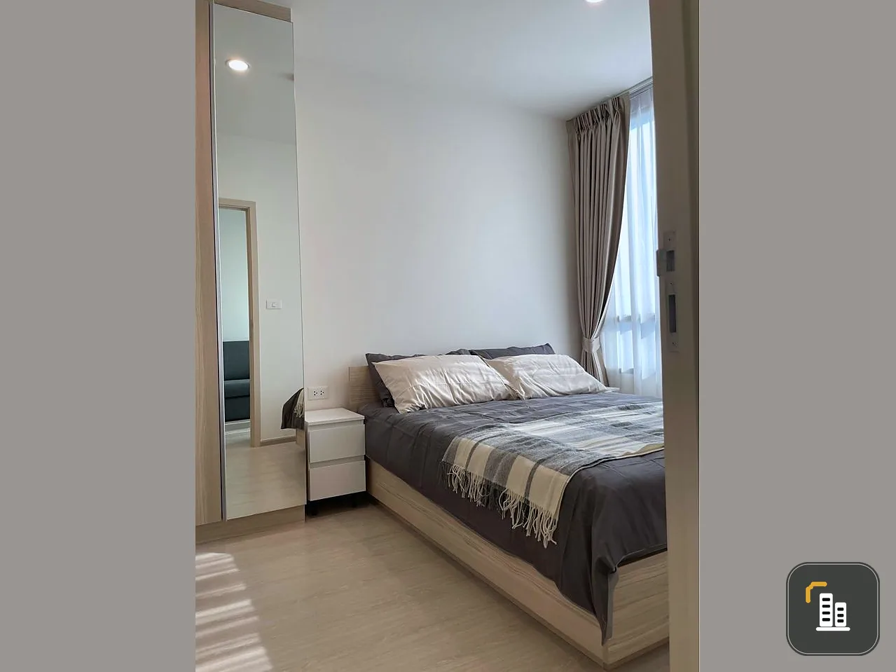 For rent, Nue Noble Ratchada Ladphroa, one bed room, 19th floor, facing into the city, reserve now.