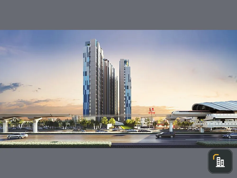 Selling down payment Origin Plug&Play Ramintra, room 1-Bedroom DUO 25.90 sq.m, ceiling height 4.2 m, you can't miss it.
