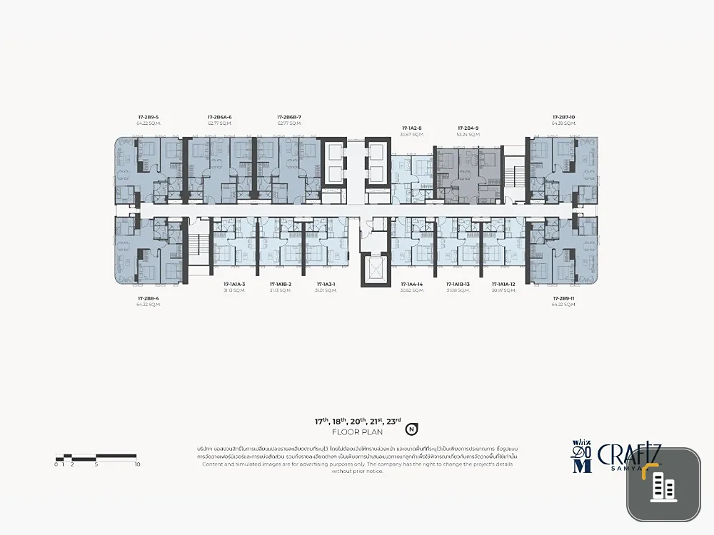 Selling down payment Whizdom Craft Samyan, 20th floor, open view, no blocking buildings, city view. Interested in owning it, book now.