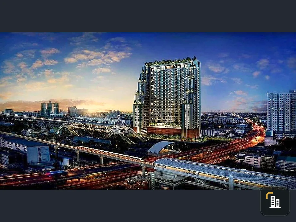 Condo down payment for sale, The Livin Ramkhamhaeng, 40th floor, corner room, adjacent location, like having a private garden, don't delay.