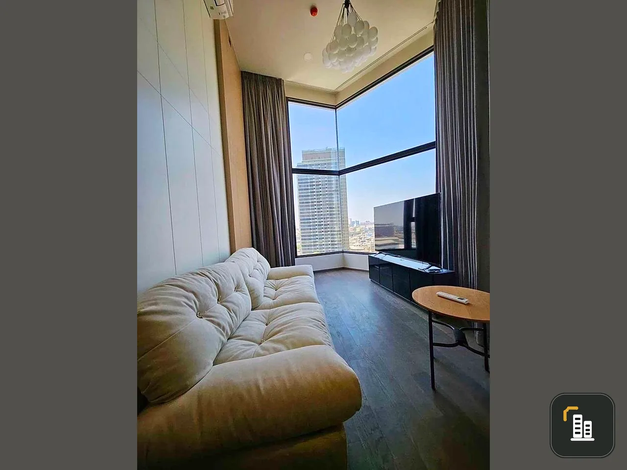 For rent, Park Origin Chula Samyan, 17th floor, beautiful city view, DUPLEX room, simple, elegant, very livable, don't miss it.