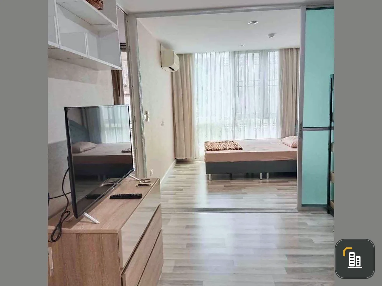 Condo for sale, The Cube Ramkhamhaeng, separate rooms. Clearly divided into zones, good price, hurry up and buy, don't wait.