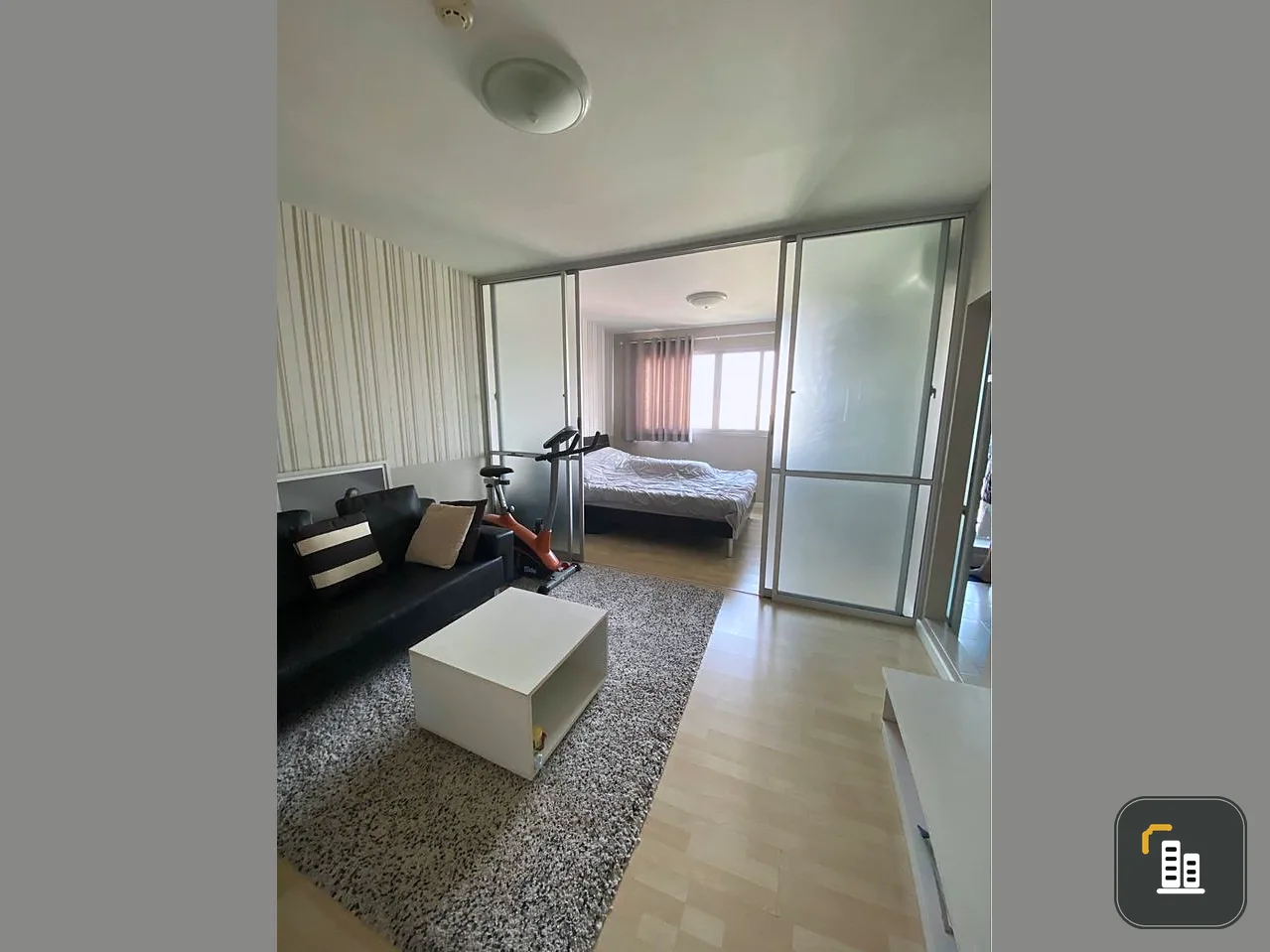 Condo for sale, rent, D Condo Ramintra, complete with furniture, fully decorated, livable, book now.