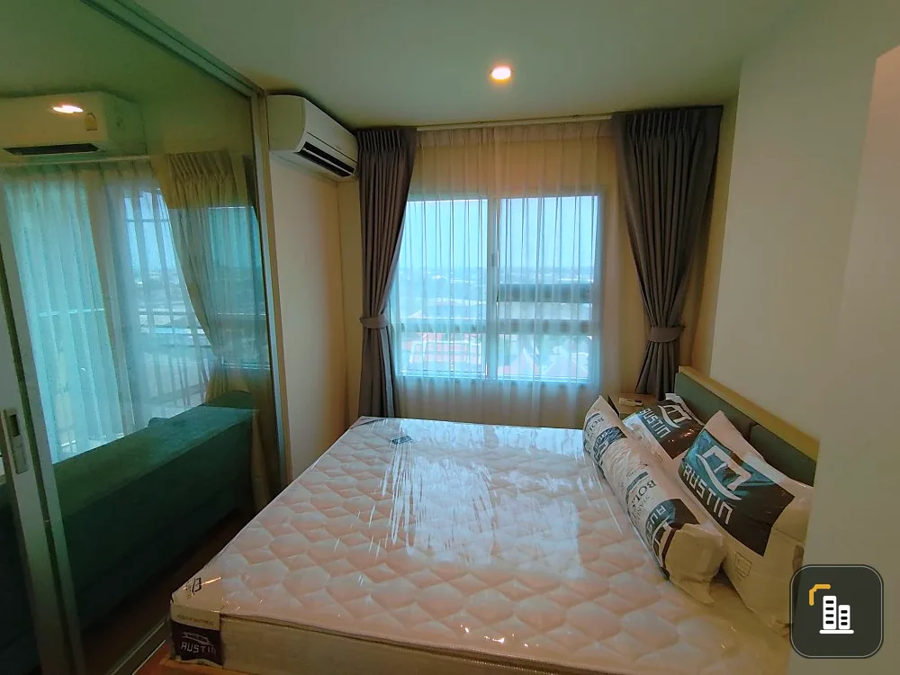 Condo for sale/rent Lumpini Ville Suksawat, big bed, comfortable to sleep. Comes with a washing machine. At a price you can't miss.