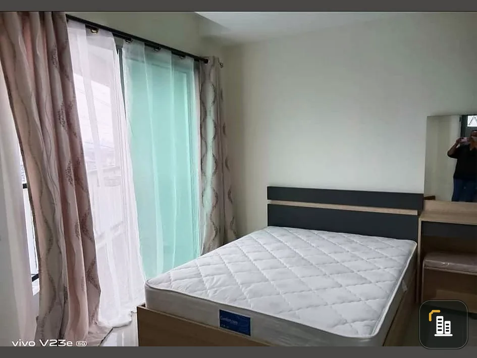 Condo for sale, Assakan Place Srinakarin, 12A floor, STUDIO room, complete with furniture, all in one place.