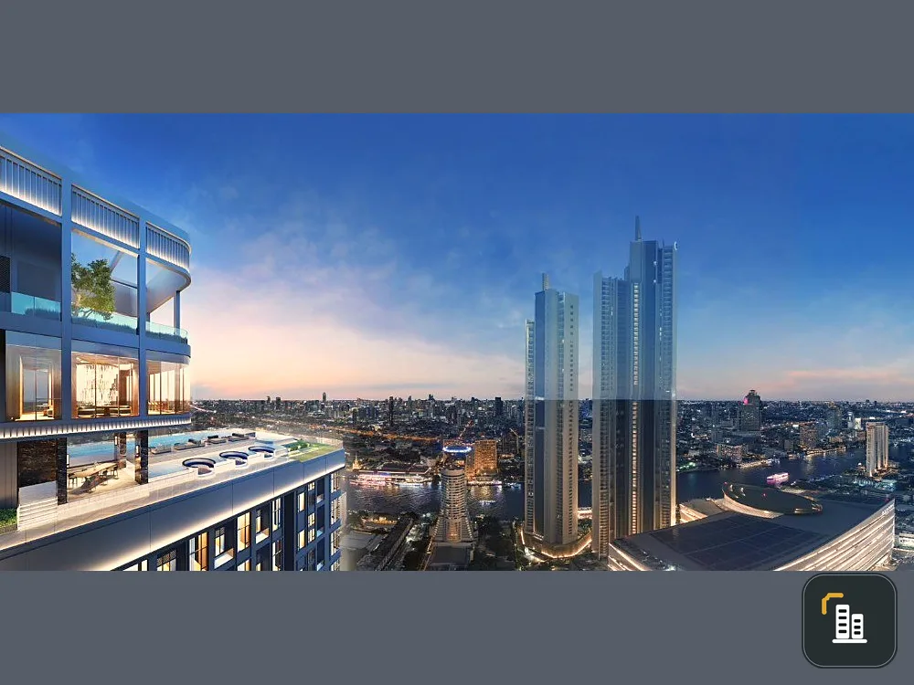 Down payment for sale, Rhythm Charoen Nakhon Iconic, 1 bedroom, 1 bathroom, 6th floor, not too expensive, hurry and be the owner quickly.