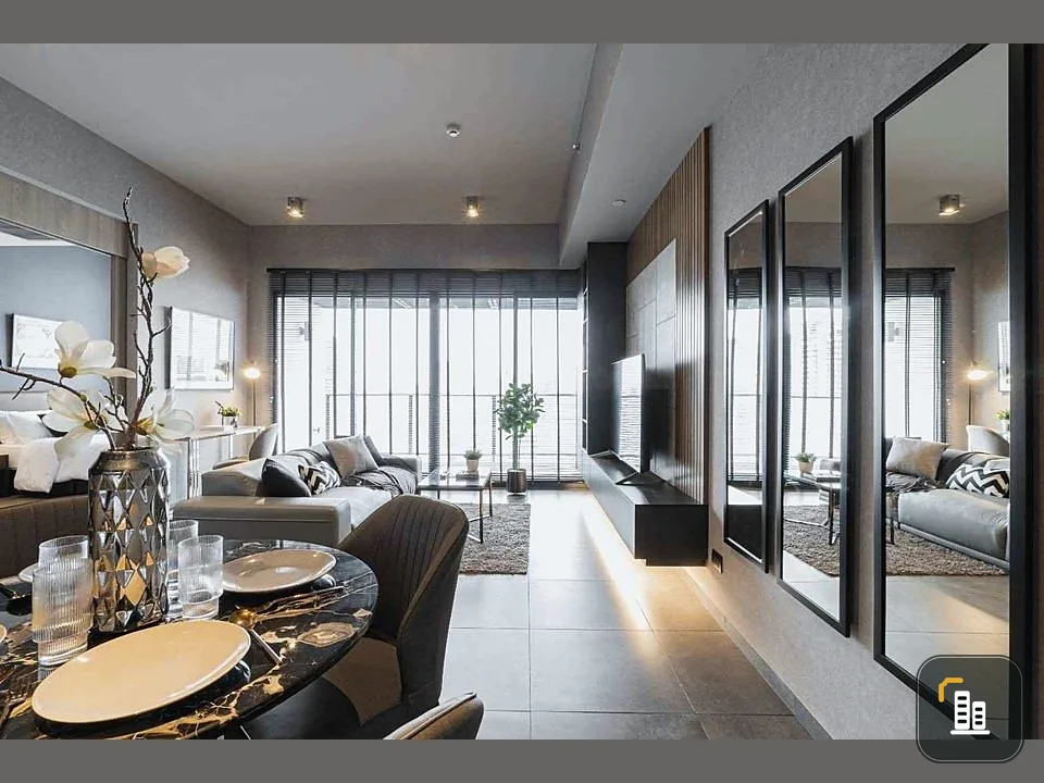 For rent: The Lofts Asoke, 26th floor, beautiful view, cool breeze, room decorated in Modern style, very livable, move quickly.