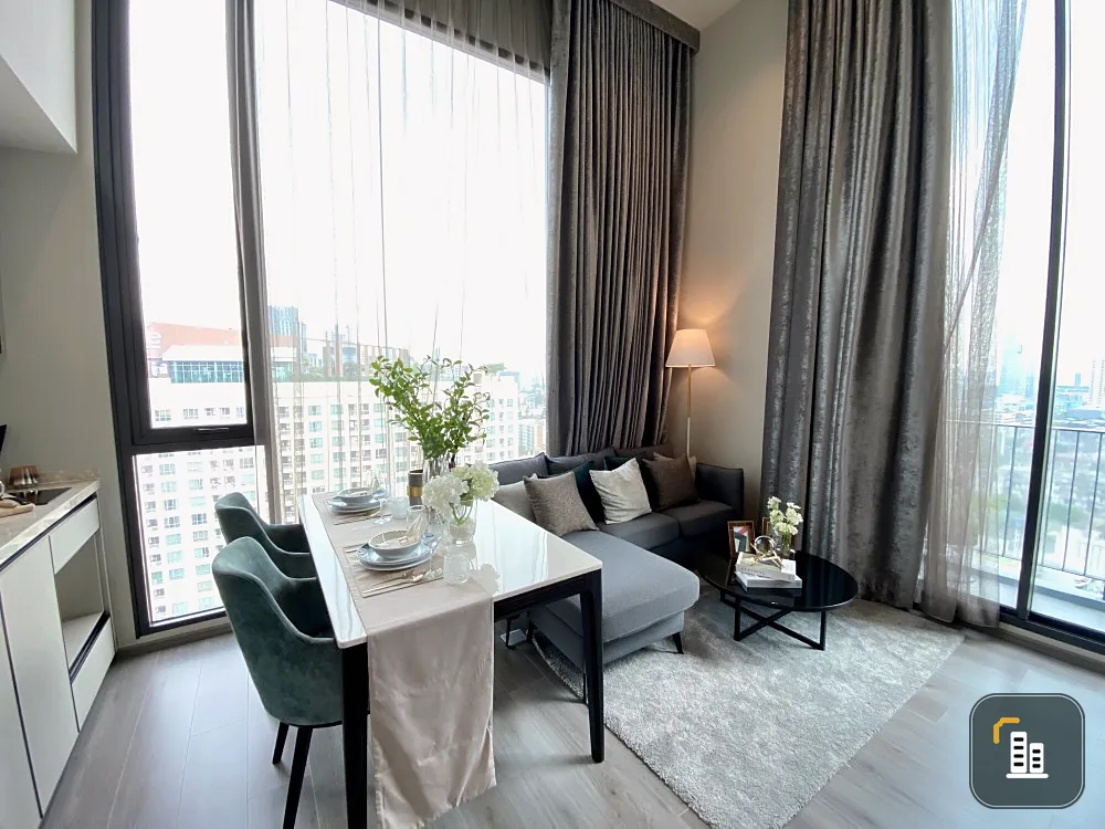 For sale The Reserve Phahonyothin-Pradipat, duplex room, stylishly decorated, 16th floor, unblocked view, hurry to own it.