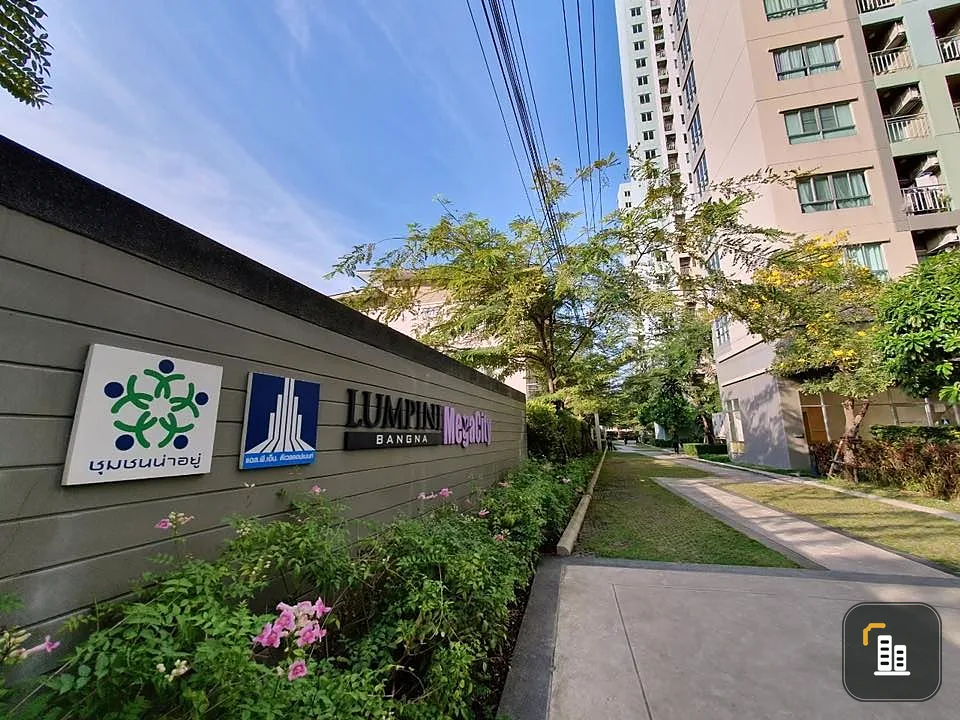 Condo for sale, Lumpini Mega City Bangna, 1 bedroom, 1 bathroom, size 23 sq m, fully furnished + electrical appliances, book now.