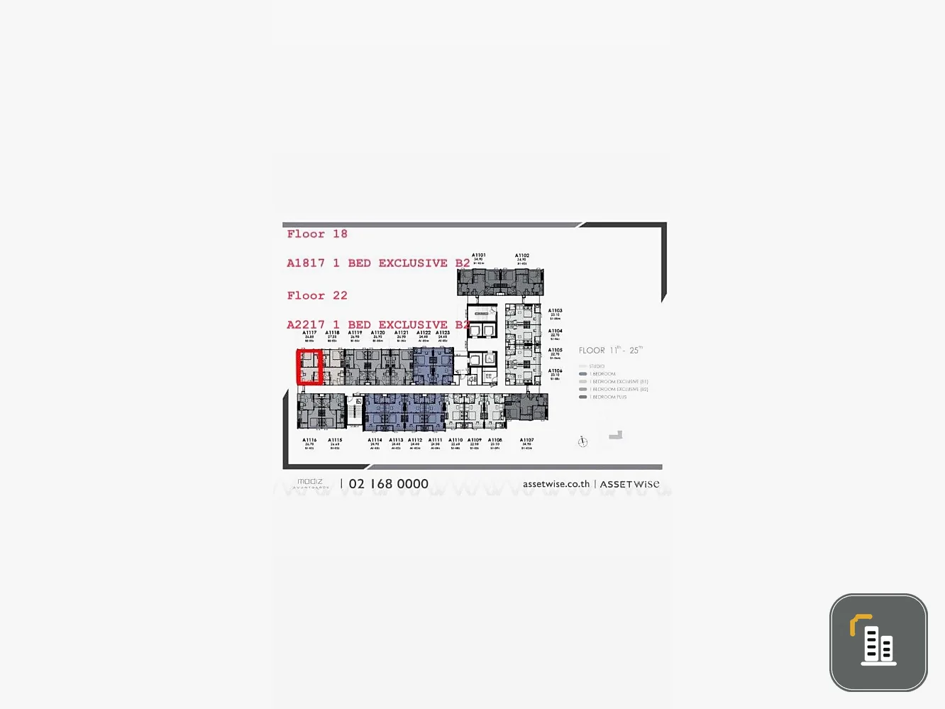 Selling reservation slip for Modiz Avantgarde, 18th floor, room A1817, good project, nice location, book now, don't wait.