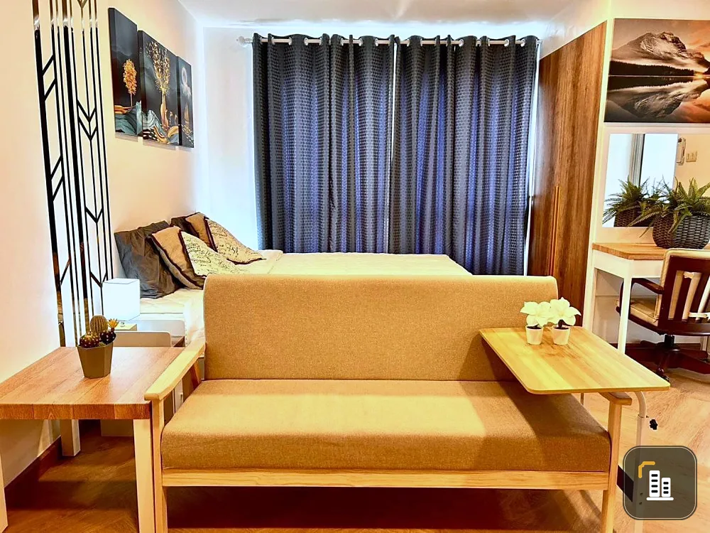 For sale, rent, North Park Bangsaen, fully furnished, ready to move in. Fully furnished + electrical appliances. Reserve now.